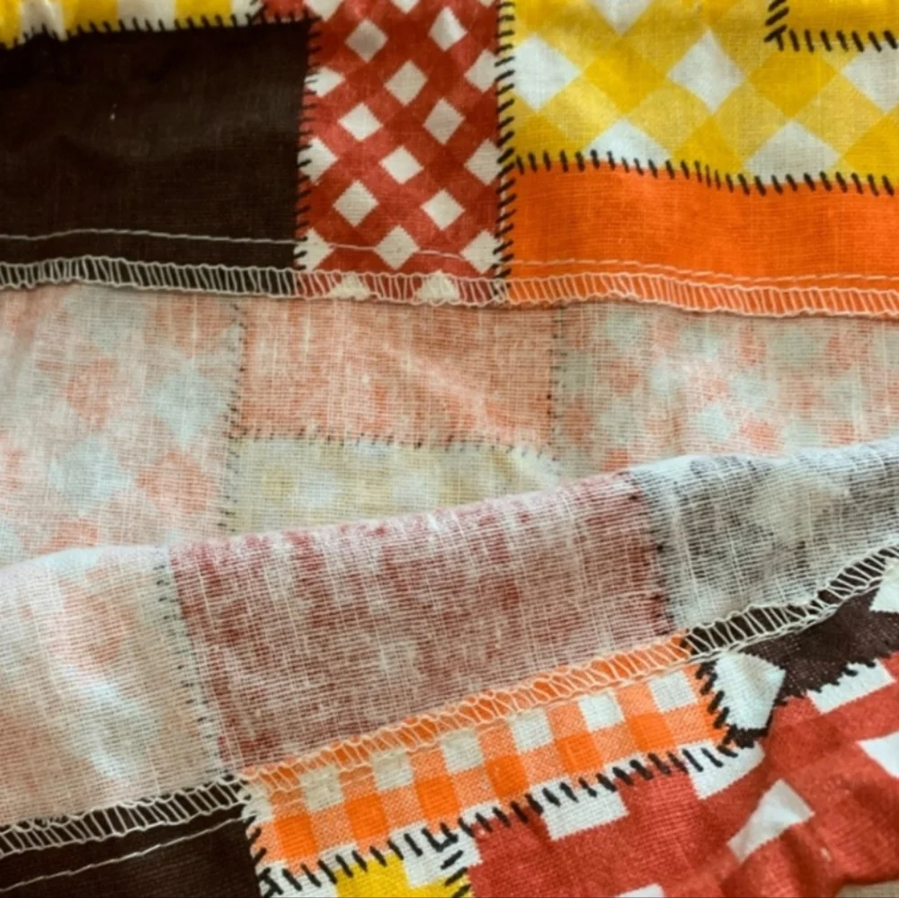 Vintage Patchwork Laundry Bag 1970's